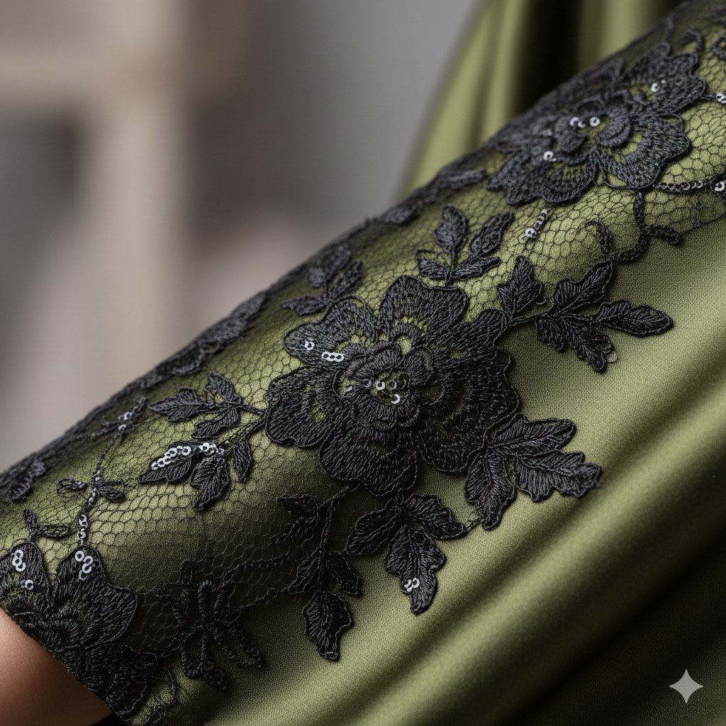 عباية راقية بتفاصيل فنية أنيقة