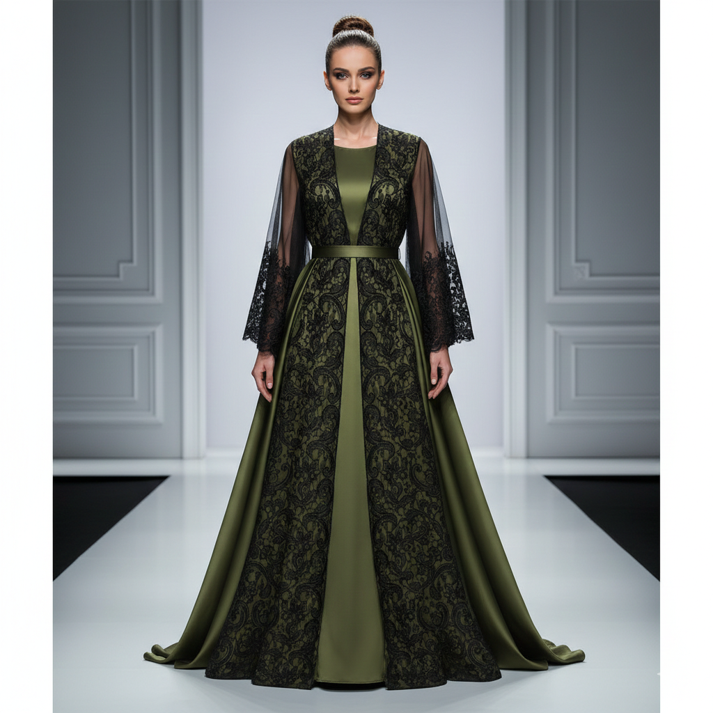 عباية راقية بتفاصيل فنية أنيقة